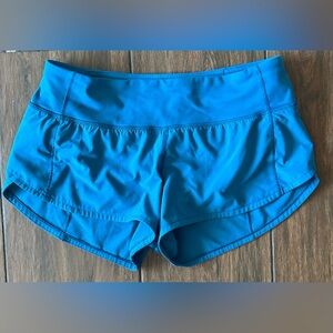 Lululemon Athletica Dark Teal Speed Up Shorts 2.5 Size 4
